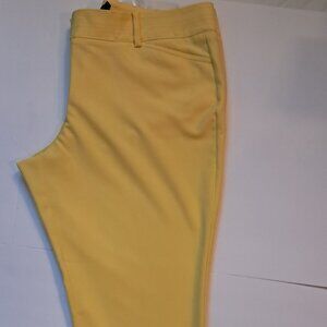 New York & Company Women's Plus size cropped yellow pants size 16 NWT